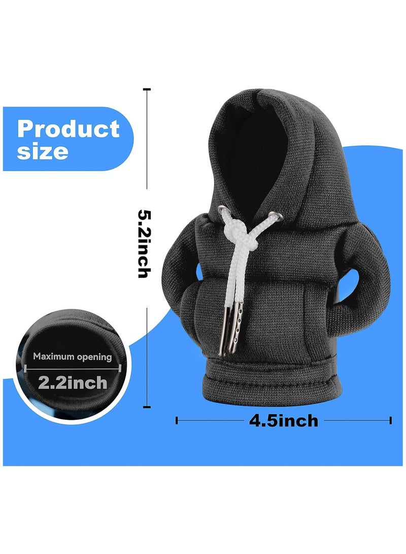 Generic Gear Shift Hoodie, Gear Shift Cover, Universal Car Shift Knob Hoodie, Mini Hoodie for Car Shifter, Automotive Interior Cute Gadgets, Car Accessories and Decorations（black）  - Image 2