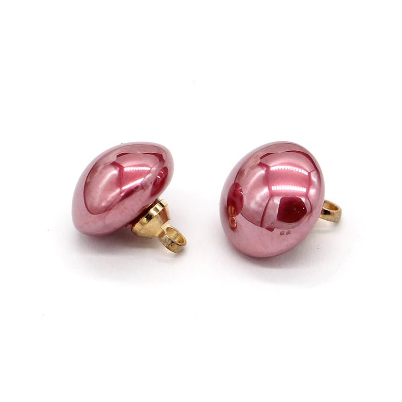 USOSOU 20Pcs 10mm0394inch Mushroom Pearl Buttons for Clothing Women Shirt Dress Small DIY Crafts Pink