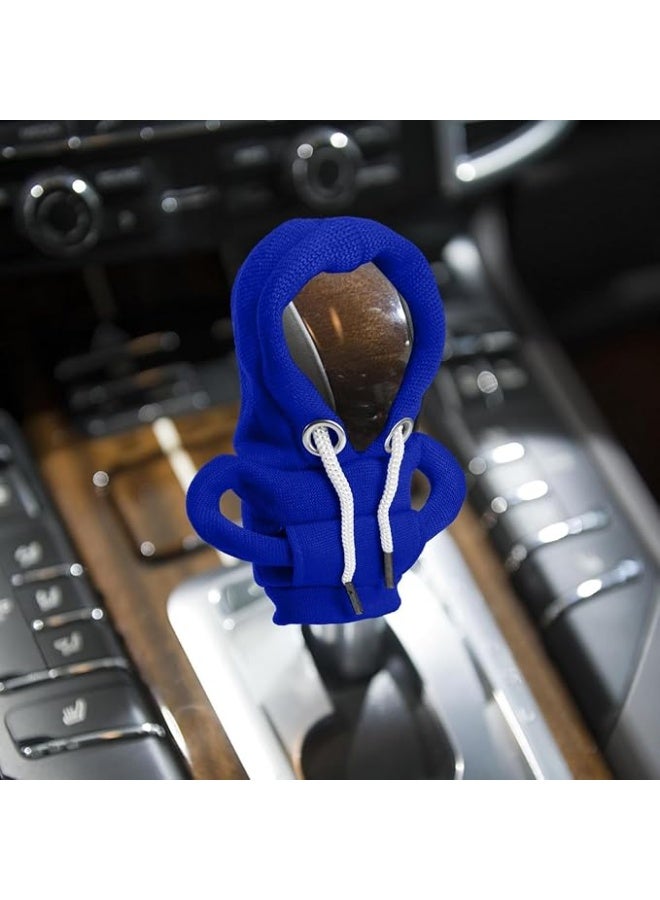 Wool Gear Shift Knob Cover, Fashion Car Gear Shift T-shirt, for Car Interior Accessories (Blue)) - Image 4