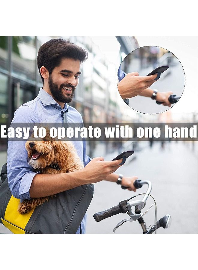 6 Pcs Telescopic Type Back Pasting Phone Grip Strap Holder, Portable Universal Phones Soft Silicone Waterproof Finger Loop, Steady Alloy Buckle Phone Kickstand - Image 5