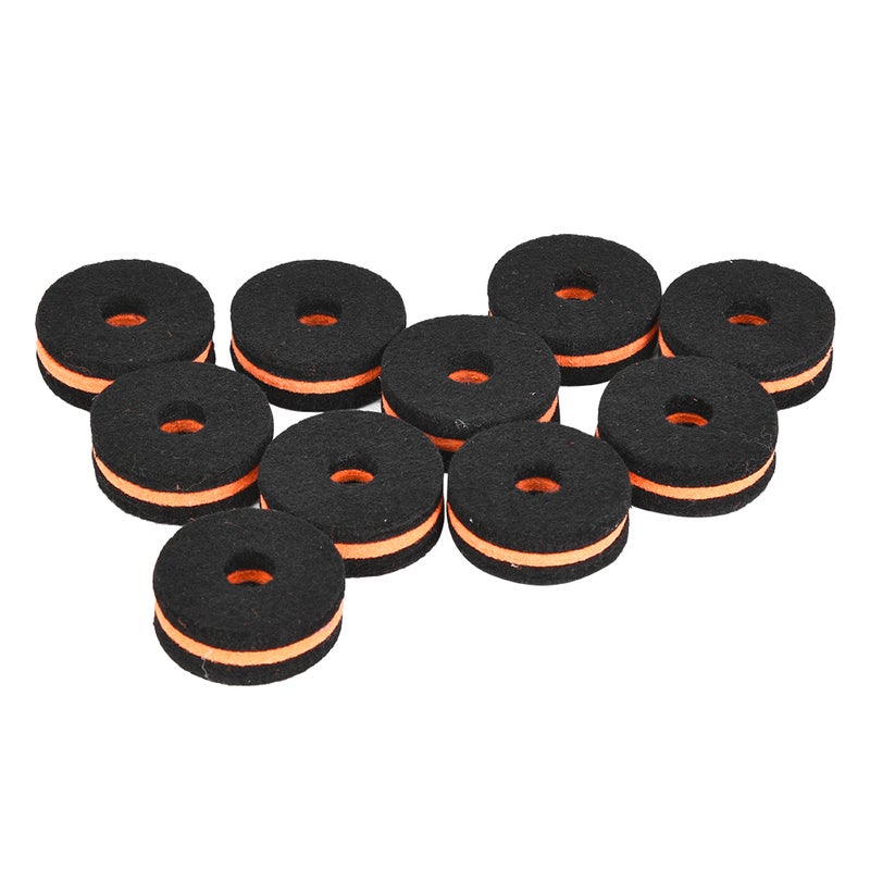 10 Pcs Cymbal Stand Felt 35mm Black Orange Cymbal Protection Sleeve Replacement Part - Image 3