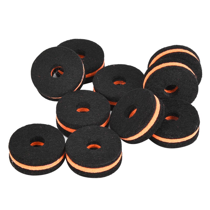 10 Pcs Cymbal Stand Felt 35mm Black Orange Cymbal Protection Sleeve Replacement Part - Image 2