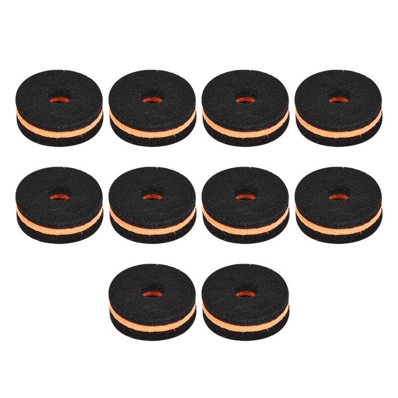 10 Pcs Cymbal Stand Felt 35mm Black Orange Cymbal Protection Sleeve Replacement Part - Image 5