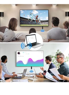 KASTWAVE Wireless HDMI Transmitter and Receiver, HD Portable Wireless Presentation Facility HDMI Adapter, Plug & Play, Support 2.4/5GHz for Streaming Video Audio from Laptop, PC to Projector, Black  - Image 3