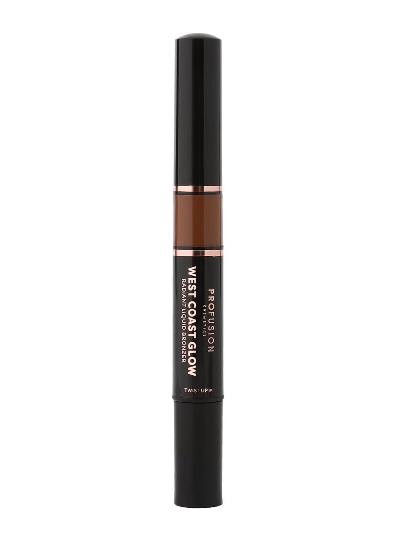 Profusion Cosmetics West Coast Glow Blush Bronzer Experience Radiant Sun Kissed Beauty with Vitamin Infused Liquid Formula Lightweight Buildable Suitable for All Skin Tones Catalina - Image 1