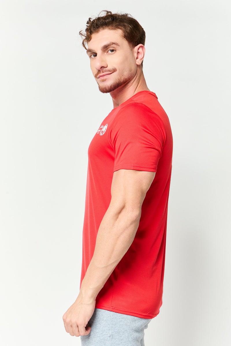 PUMA Men Sportswear Fit Short Sleeve Running T-Shirt, Red - Image 3