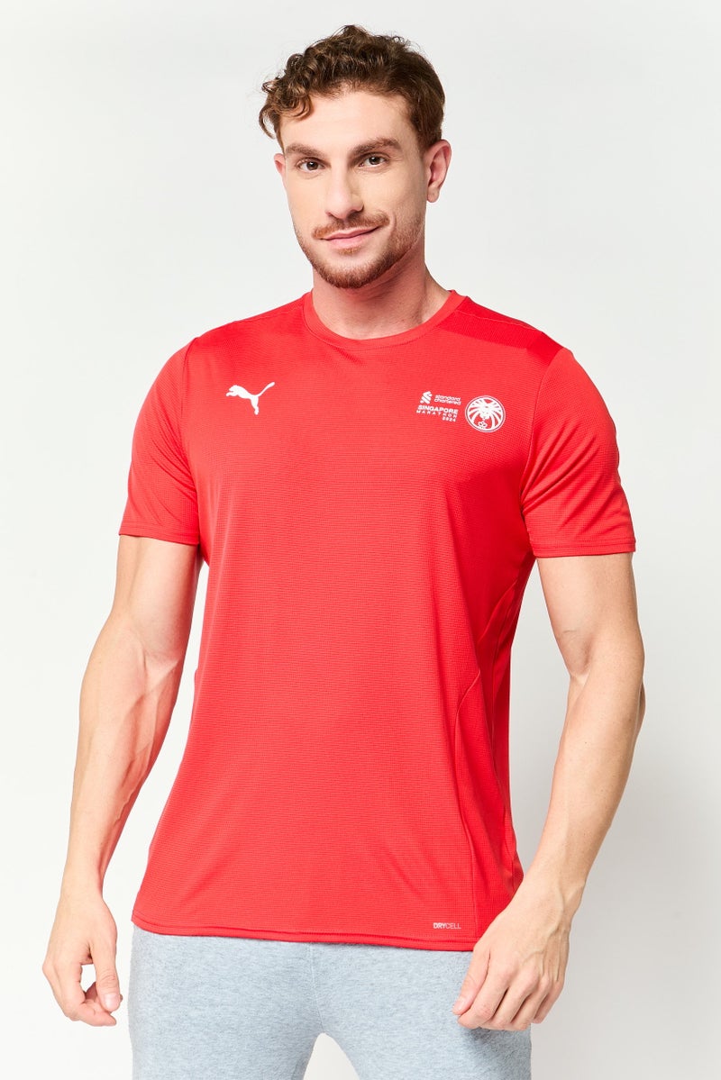 PUMA Men Sportswear Fit Short Sleeve Running T-Shirt, Red - Image 1