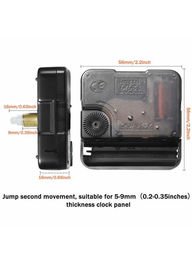 Mudder 2 Pieces High Torque Long Shaft Clock Movement Mechanism with 5 Different Pairs of Hands Clock Repair Parts Replacement - Image 2