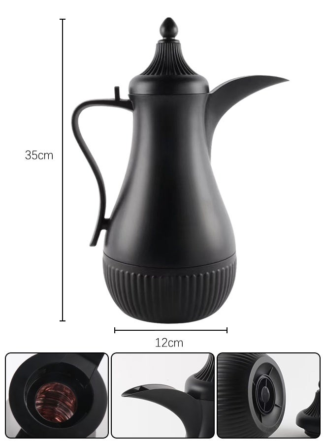 1L vacuum insulated stainless steel teapot thermos - double wall thermos, long-lasting insulation household coffee thermos 1.0 liters - Image 3