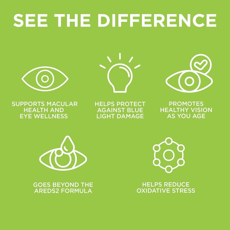 EyeScience Macular Health Beyond AREDS2 Formula Advanced Ocular Vitamin  Containing Lutein Zeaxanthin Bilberry and Vitamins C D E and B6 30 Day Supply - Image 2