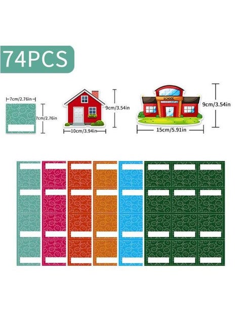 School Attendance Card Student Check-In Cards Photo Affixing Star Birthday Educational Stationery Toy For Kids-Color:Color Printing-Specifications:7*7cm