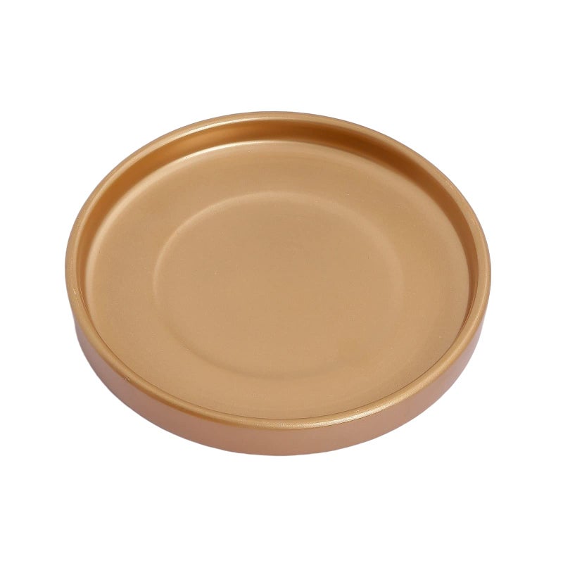 Woiida Woiida 12 Inch Ceramic Saucer  Ceramic Drainage Tray for Plant Pot Matte Gold 