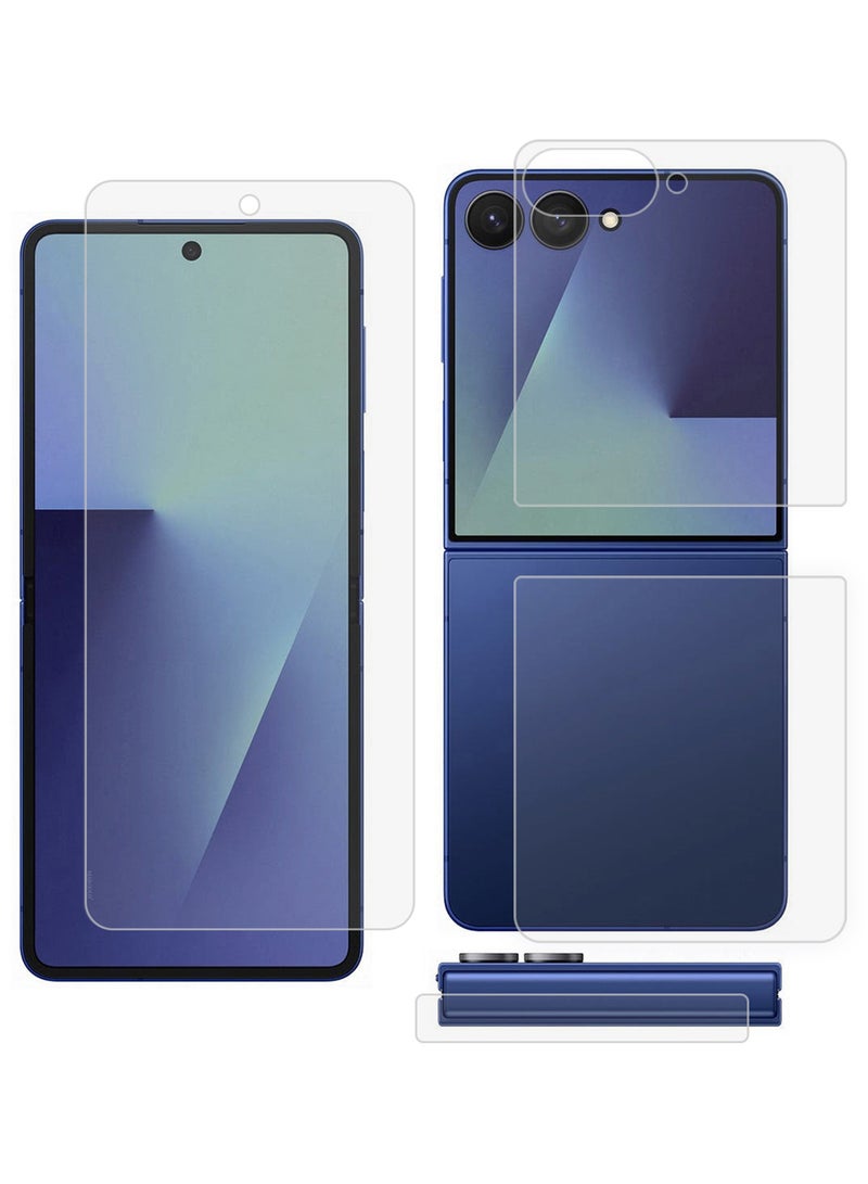 دوسالا حامي شاشة سيراميك مزدوج لجهاز Samsung Galaxy Z Flip 7 – حماية كاملة من PET للشاشة الداخلية والخارجية واضحة - Image 2