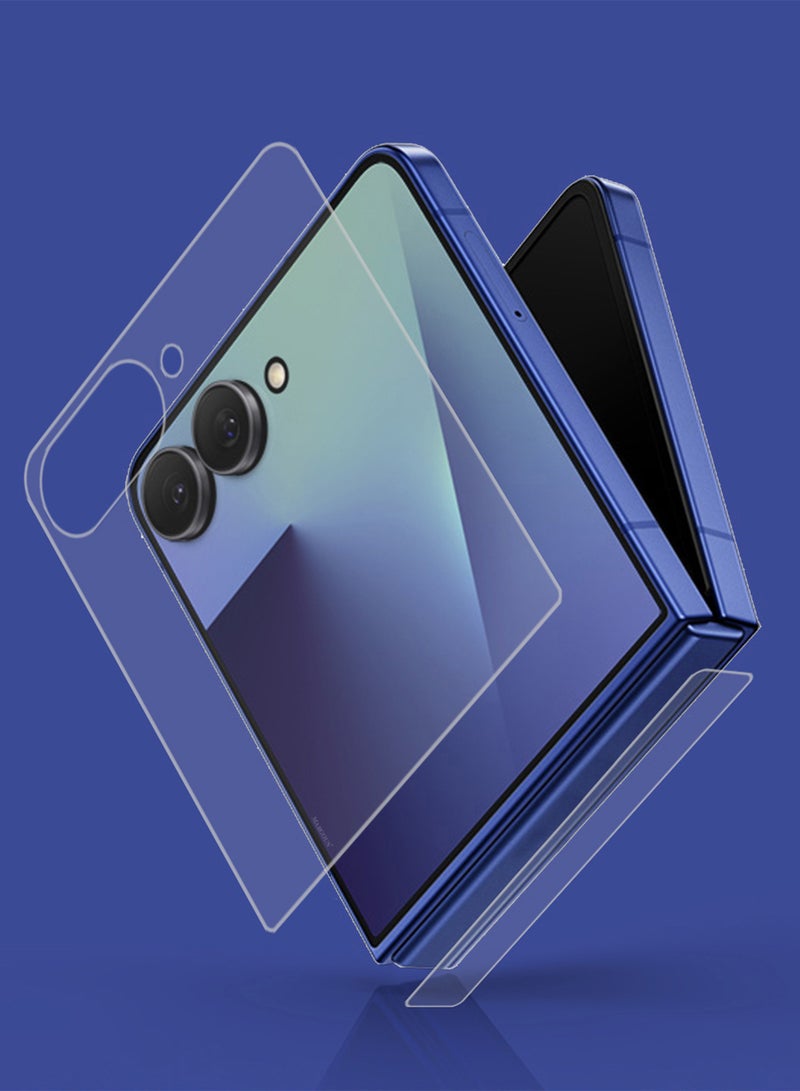 دوسالا حامي شاشة سيراميك مزدوج لجهاز Samsung Galaxy Z Flip 7 – حماية كاملة من PET للشاشة الداخلية والخارجية واضحة - Image 5