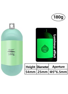 Generic Luminous Tackle Lead Drop Shot Weights, Saltwater and Freshwater Dropshot Fishing Sinkers, 2PCS Cylindrical Deep Drop Weights (180g)  - Image 3