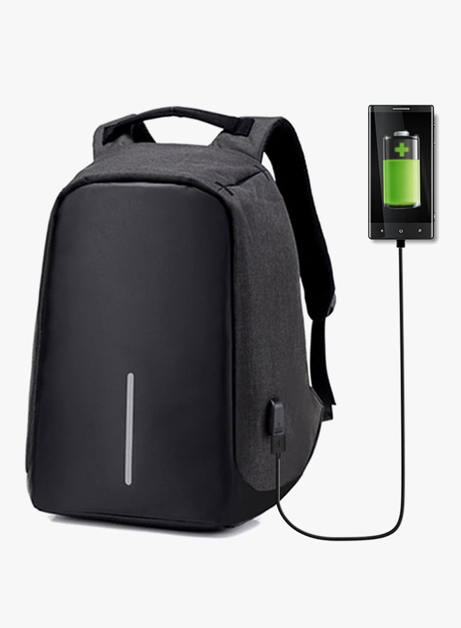 Anti Theft Laptop Backpacks With USB Charging 15.6-Inch Black - Image 3