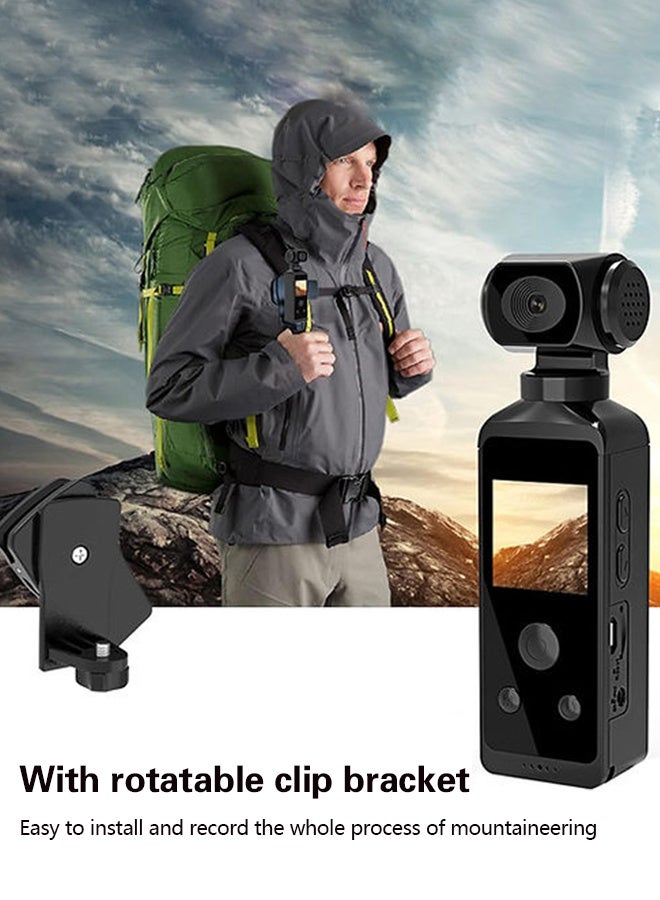 4K HD Camera, 270° Rotatable Wide Angle Lens, 128G Card Included, Waterproof Camera for Diving and Vlogging, 1000mAh Rechargeable Battery, Ideal for Outdoor Activities - Image 4