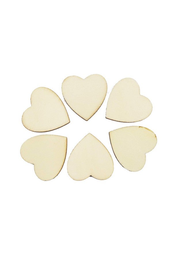 sowaka 60 Pcs 1.2 Inch Heart Wood Slices Natural Unfinished Wooden Smooth Small Ornaments Pieces For Art Craft Project Diy Christmas Party Wedding Valentine Supplies Décor (3 Cm Heart) - Image 4