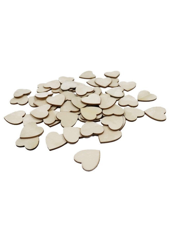 sowaka 60 Pcs 1.2 Inch Heart Wood Slices Natural Unfinished Wooden Smooth Small Ornaments Pieces For Art Craft Project Diy Christmas Party Wedding Valentine Supplies Décor (3 Cm Heart) - Image 2