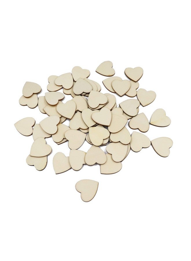 sowaka 60 Pcs 1.2 Inch Heart Wood Slices Natural Unfinished Wooden Smooth Small Ornaments Pieces For Art Craft Project Diy Christmas Party Wedding Valentine Supplies Décor (3 Cm Heart) - Image 1
