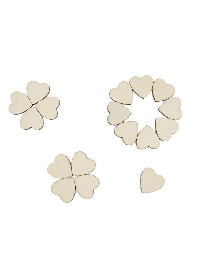 sowaka 60 Pcs 1.2 Inch Heart Wood Slices Natural Unfinished Wooden Smooth Small Ornaments Pieces For Art Craft Project Diy Christmas Party Wedding Valentine Supplies Décor (3 Cm Heart) - Image 3