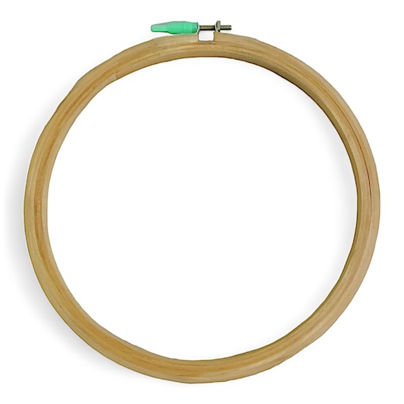 ADW CRAFT'S حلقة تطريز خشبية 9 بوصة (3 طبقات، عبوة من 1) ، حلقة خشبية لمجموعة التطريز، إطار حلقة تطريز خشبية، إطارات خشبية لإطار الحرف، حلقة خشبية صغيرة، إطار تطريز يدوي خشبي - Image 5