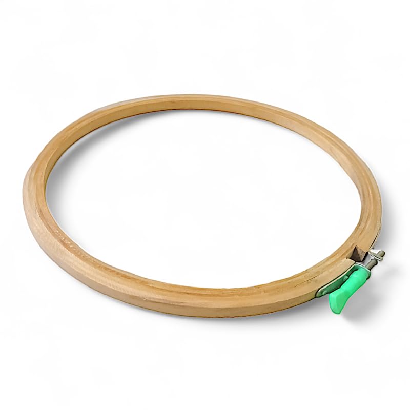 ADW CRAFT'S حلقة تطريز خشبية 9 بوصة (3 طبقات، عبوة من 1) ، حلقة خشبية لمجموعة التطريز، إطار حلقة تطريز خشبية، إطارات خشبية لإطار الحرف، حلقة خشبية صغيرة، إطار تطريز يدوي خشبي - Image 1