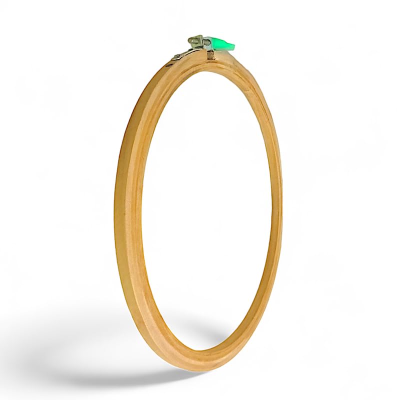 ADW CRAFT'S حلقة تطريز خشبية 9 بوصة (3 طبقات، عبوة من 1) ، حلقة خشبية لمجموعة التطريز، إطار حلقة تطريز خشبية، إطارات خشبية لإطار الحرف، حلقة خشبية صغيرة، إطار تطريز يدوي خشبي - Image 3