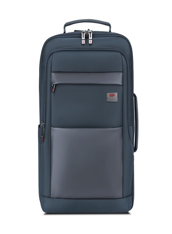 VIP حقيبة ظهر قابلة للتحويل 17 بوصة من VIP Legacy سعة 25 لتر | مقاومة للماء مع منفذ شحن USB | حافظة لابتوب مبطنة، 3 حجرات، منظم أمامي | حقيبة مكتب وسفر للرجال والنساء (كحلي) - Image 1