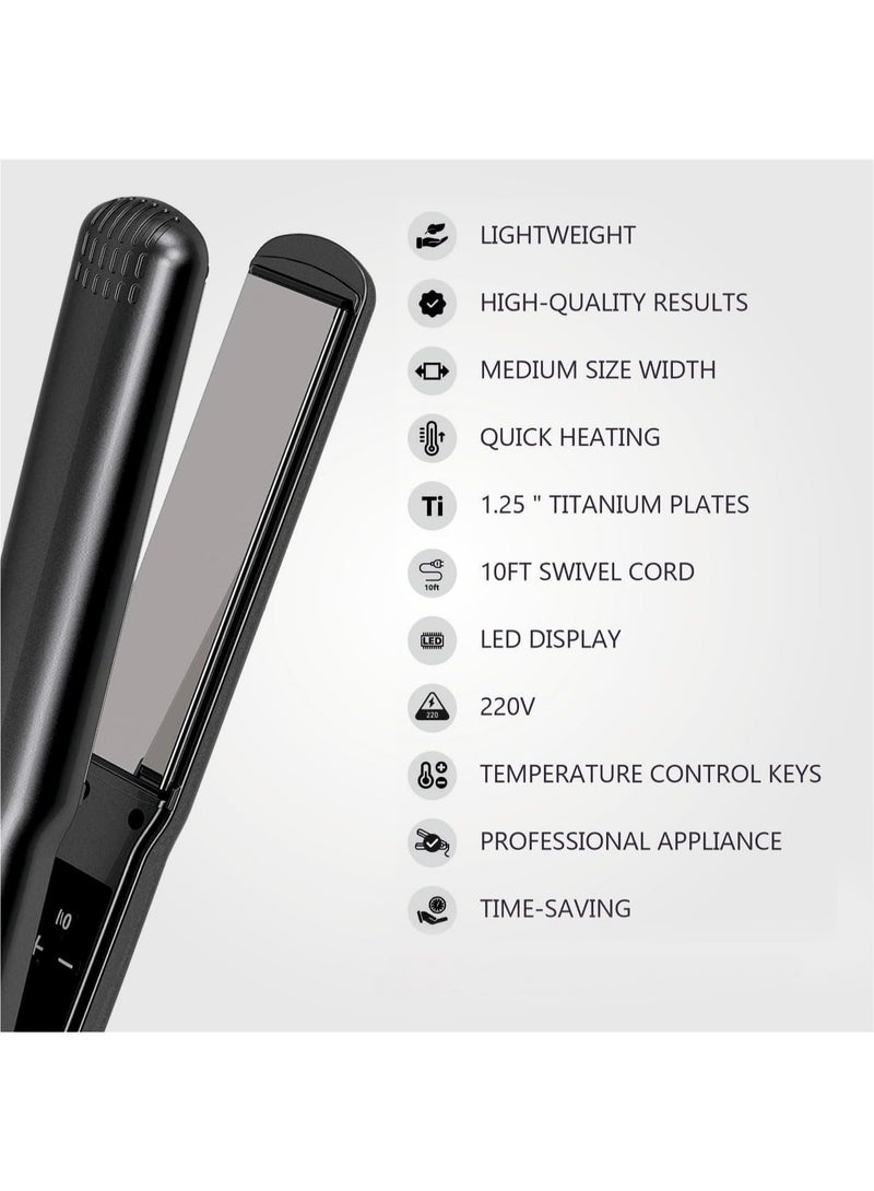 AIKMADIN hair straightener with a temperature of 480°F, rapid heating in 10 seconds - Image 2