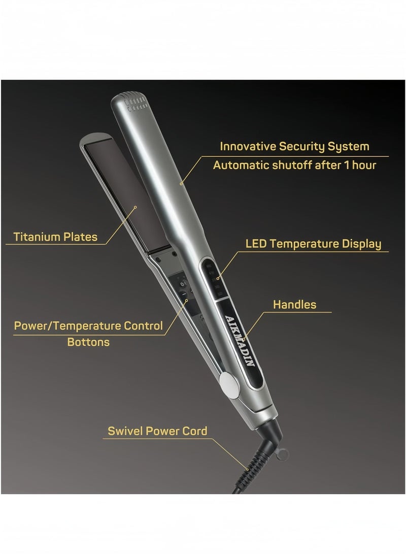 AIKMADIN hair straightener with a temperature of 480°F, rapid heating in 10 seconds - Image 4