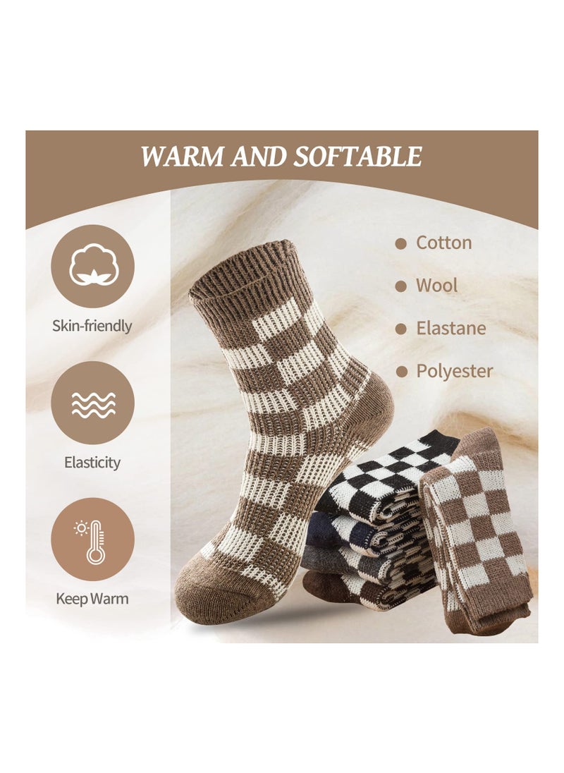 Excefore Men's Thermal Socks, 5 Pairs Thick Cotton Thermal Socks Men's Winter Soft Walking Hiking Socks Men's Heavyweight Comfort Boot Socks for Cold Weather UK 5-10  - Image 2
