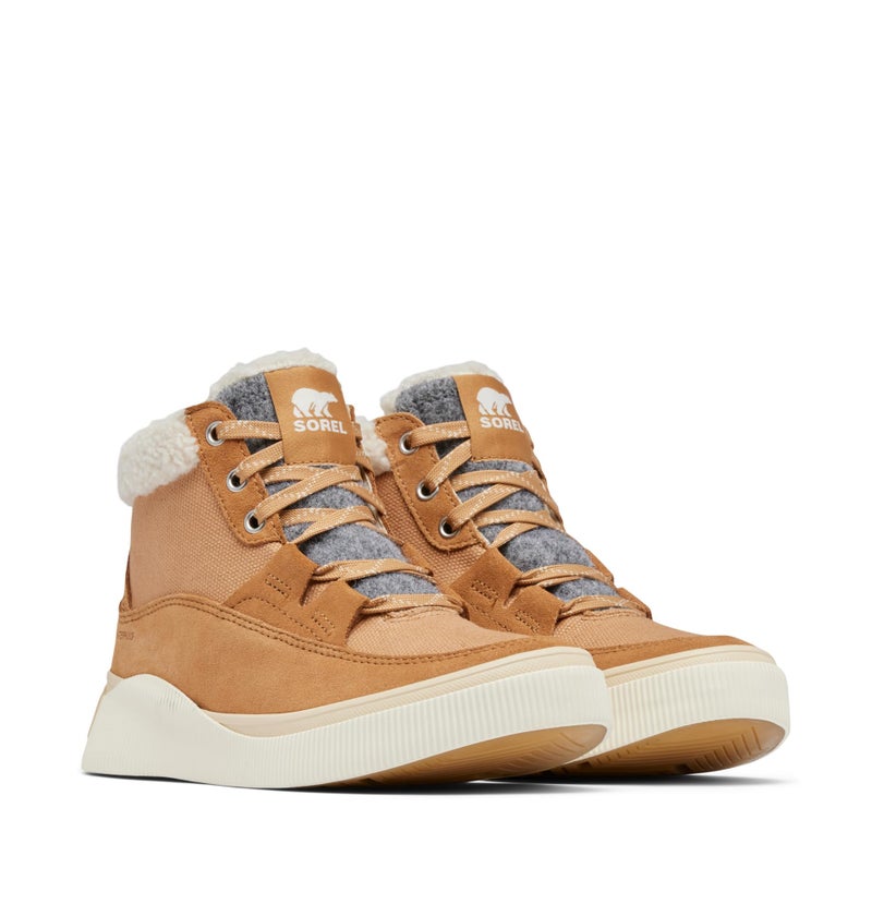 SOREL Women's Out N About lV Mid Waterproof Sneaker - Tawny Buff, Honey White - 8.5 - Image 3