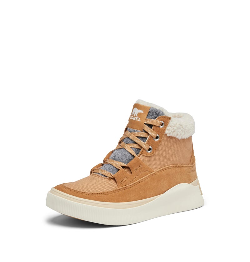 SOREL Women's Out N About lV Mid Waterproof Sneaker - Tawny Buff, Honey White - 8.5 - Image 1