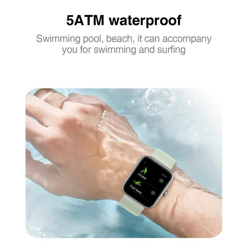 Smart Watch with Heart Rate and Blood Oxygen Monitor, Sleep Monitor 5ATM Waterproof 1.69-inch HD Color Touchscreen Smartwatch for Men Women Replacement for iPhone & Android - Image 5