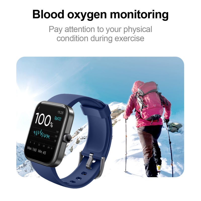 Smart Watch with Heart Rate and Blood Oxygen Monitor, Sleep Monitor 5ATM Waterproof 1.69-inch HD Color Touchscreen Smartwatch for Men Women Replacement for iPhone & Android - Image 2