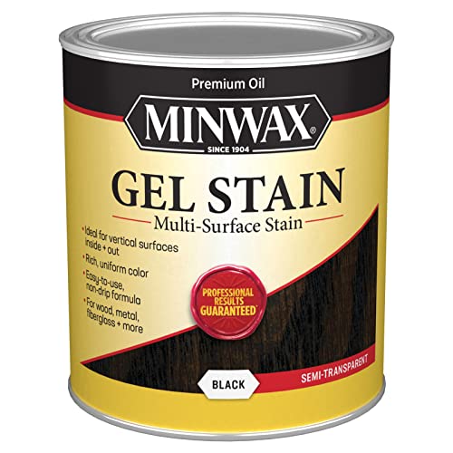 Minwax Gel Stain for Interior Wood Surfaces, Quart, Black - Image 1