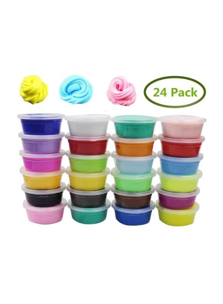 Dream Zone 24-Colors DIY Fluffy Slime Soft Super Light Clay Set - Image 1