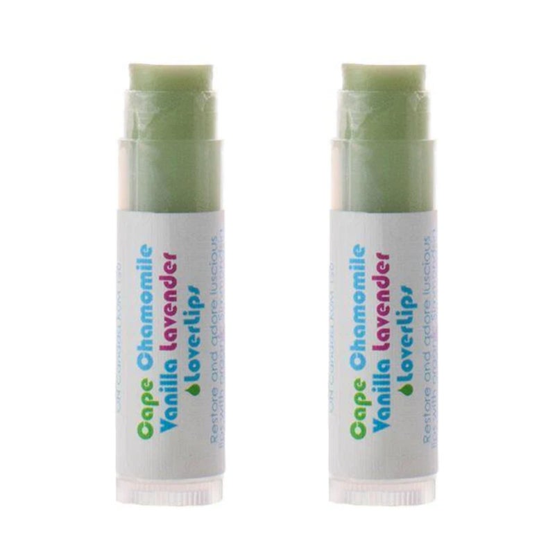 Living Libations  Organic Vanilla Chamomile Lover Lips Lip Balm  Natural Wildcrafted Clean Beauty 2pack
