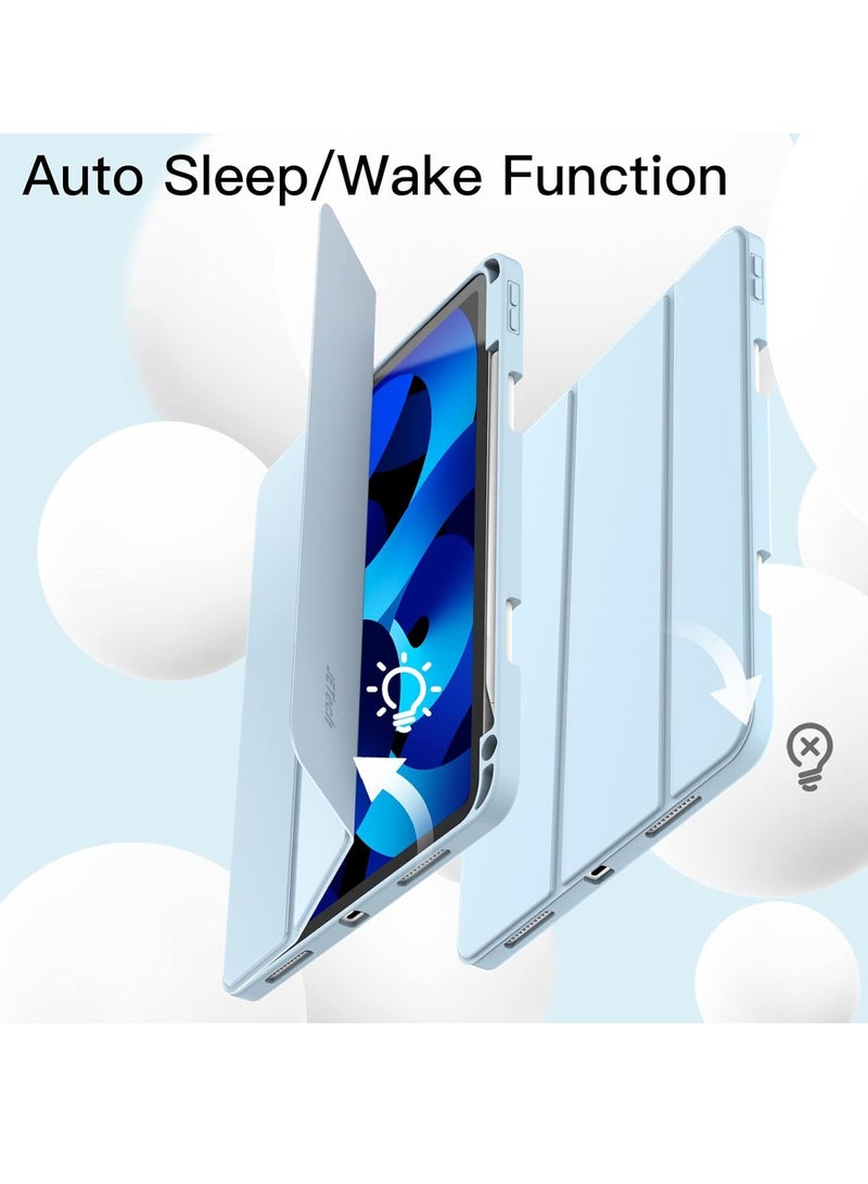 MIGOFAST IPad Air 11-Inch M3/M2 (2025/2024) iPad Air 5/4 (2022/2020 5th/4th Generation 10.9-Inch) with Pencil Holder, Slim Tablet Cover with Soft TPU Back, Auto Wake/Sleep Sky Blue - Image 5