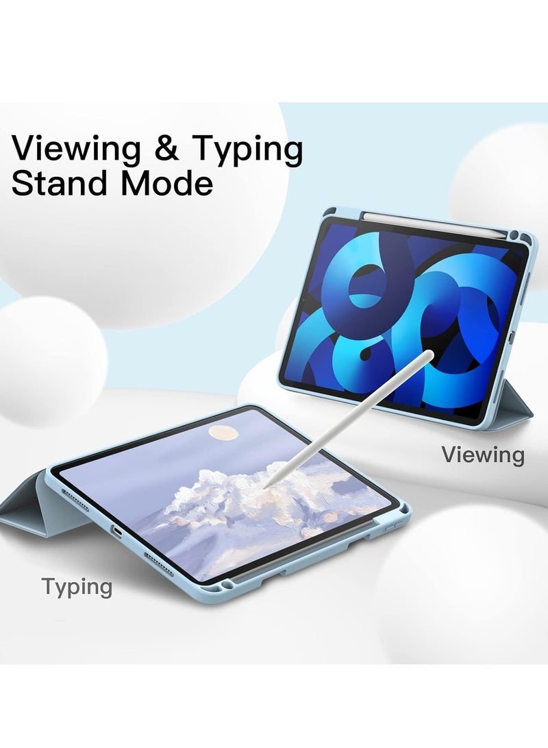 MIGOFAST IPad Air 11-Inch M3/M2 (2025/2024) iPad Air 5/4 (2022/2020 5th/4th Generation 10.9-Inch) with Pencil Holder, Slim Tablet Cover with Soft TPU Back, Auto Wake/Sleep Sky Blue - Image 4