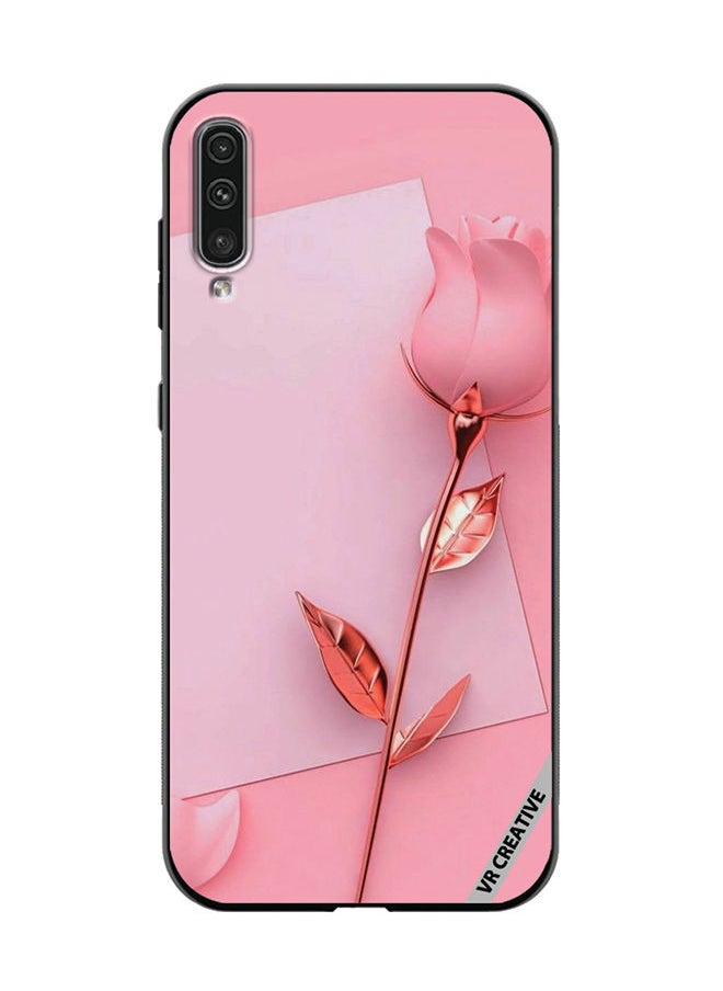 VR CREATIVE Protective Case Cover For Samsung Galaxy A70/A70s Pink Rose Design Multicolour  - Image 1