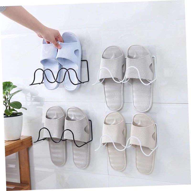 Iron Wall Mount Hanging Shelf Organizer for Shoes and Slippers Storage - Image 3