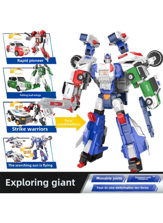 Kabao Car God Reload Return Fire King Driver Elite Edition Children's Classic Transforming Robot Boy Toy-Color:Classic Version  4 Combinations, 9 Forms  - Image 1