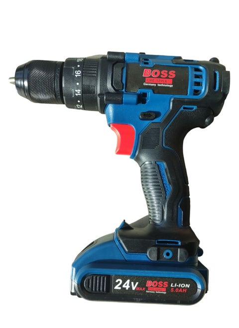 Multi-Functional Rechargeable Cordless Hand Drill with hammering function and 24 attachments 24v 10mm