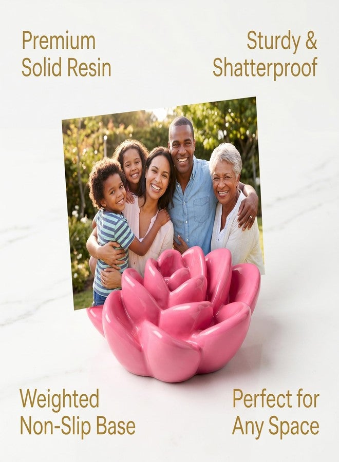 EazziSwitch Cute Pink Business Card Holder: Flower Shaped Decorative Desk Display - Image 5