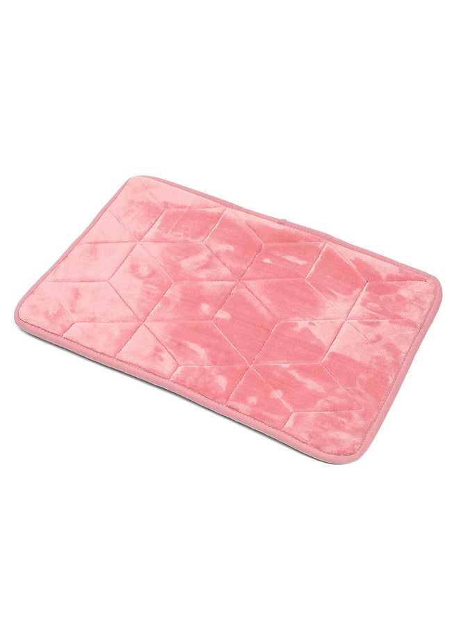 Status Contract Anti Slip Mat for Bathroom Floor | Memory Foam Bathroom Mats | Bathroom Mat Water Absorbing | Bathroom Anti Skid Mats for Bathing Area & Shower, Pink, 38 X 58 Cm  - Image 3