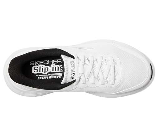 SKECHERS حذاء سكيشرز للرجال بنظام الانزلاق السهل - كاردوفا، أبيض/أسود، 10.5 - Image 3