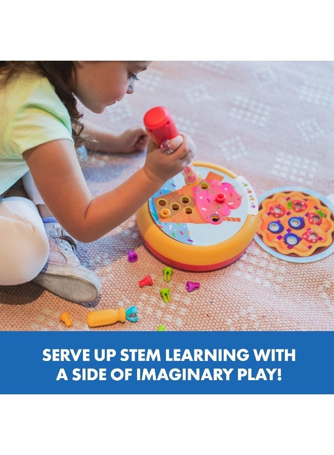 Learning Resources تصميم وحفر مقهى إبداعي (مجموعة 40 قطعة، مثقاب كهربائي وصينية، للأعمار 3 سنوات فما فوق) - Image 2