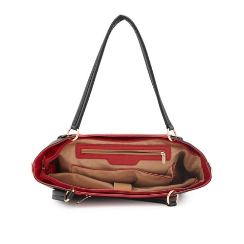 Caprese Shelby Tote Bag, Large | Stylish Handbag for Women with 17" Laptop Compartment | Detachable Sling Strap & Top Zip Closure| Perfect for Office & Daily Use (Red) - Image 4